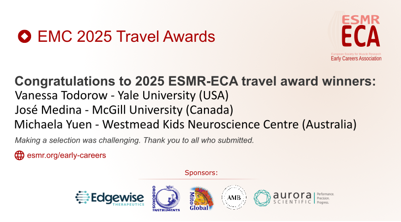 ECA 2025 travel award winners notified